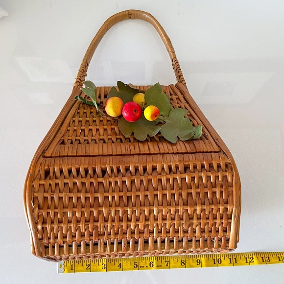 Vintage Wicker top handle bag - Picture 11 of 11